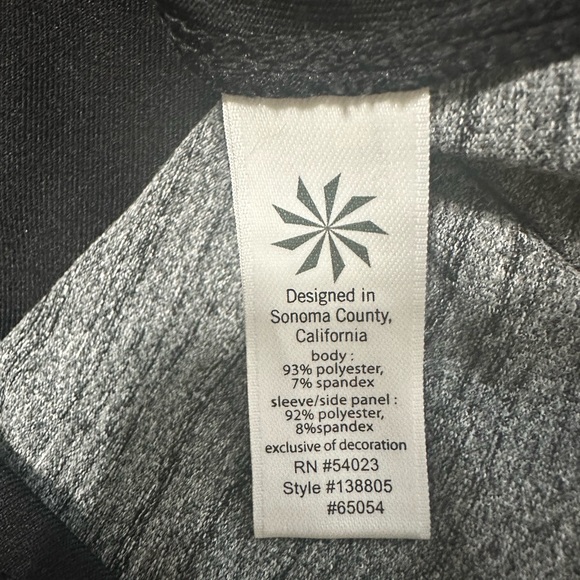 ATHLETA Running Wild Track Jacket Colorblock Black Gray Space Dye 1/2 Zip Run - Picture 12 of 14